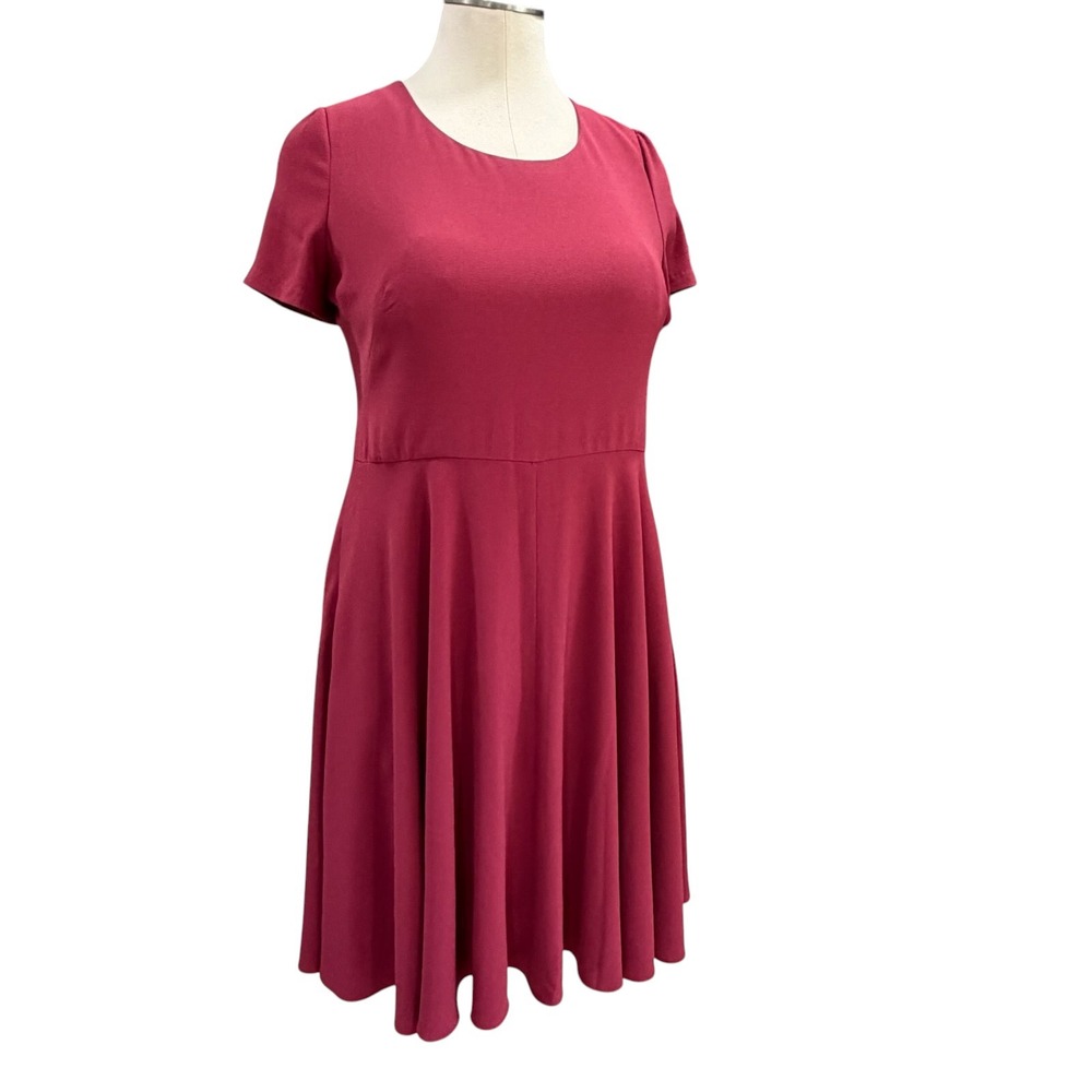 Gal Meets Glam Women's Size 20 Berry Pink Fit & Flare Midi Dress Career Church - Picture 6 of 8